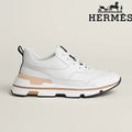 Hermès womens shoes men sneaker White Leather Platform Sneaker