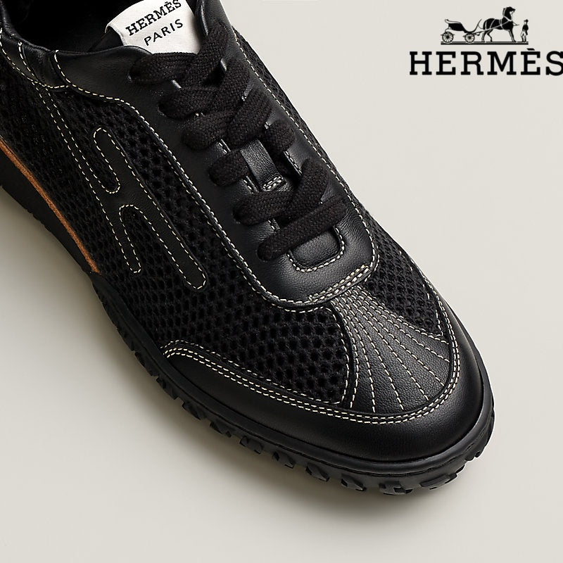Hermès Black Mesh Bouncing Sneakers