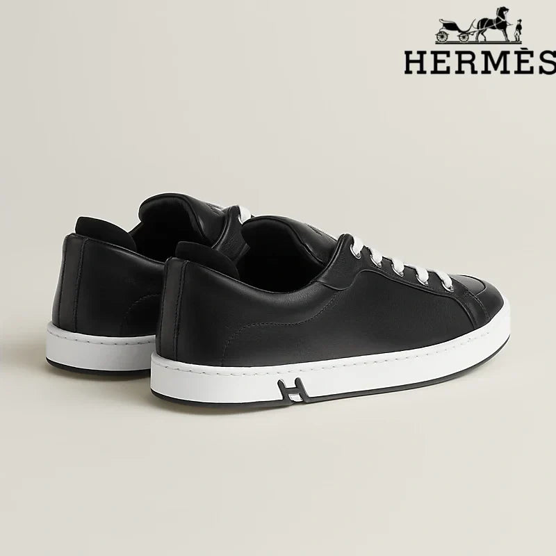 Hermès Black Leather Sneakers