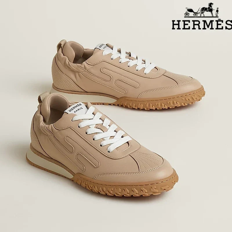 Hermès Full Beige H-Logo Sneakers