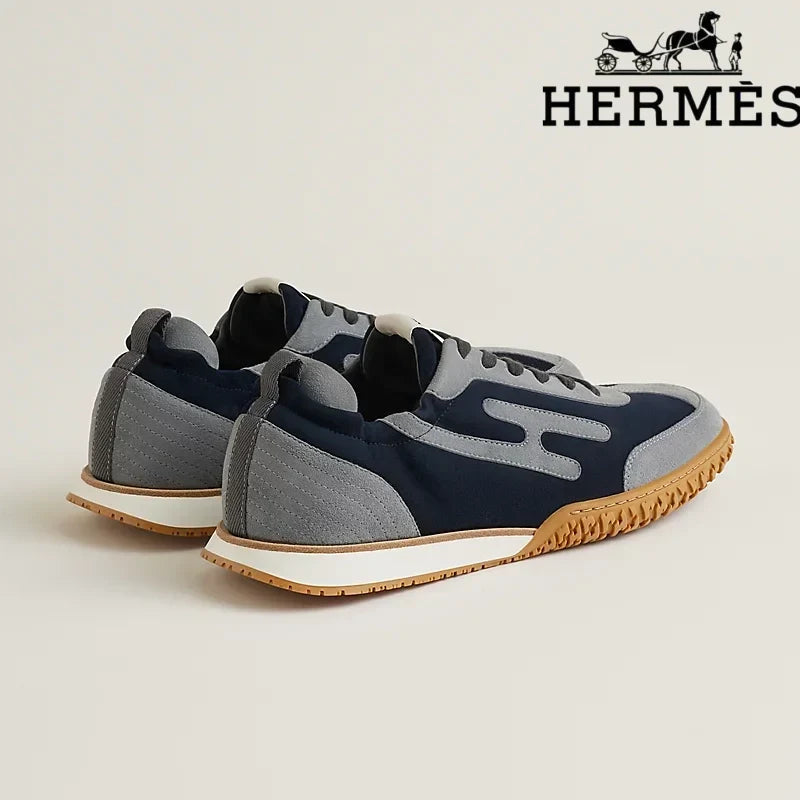 Hermès Jet Sneaker in Navy and Grey