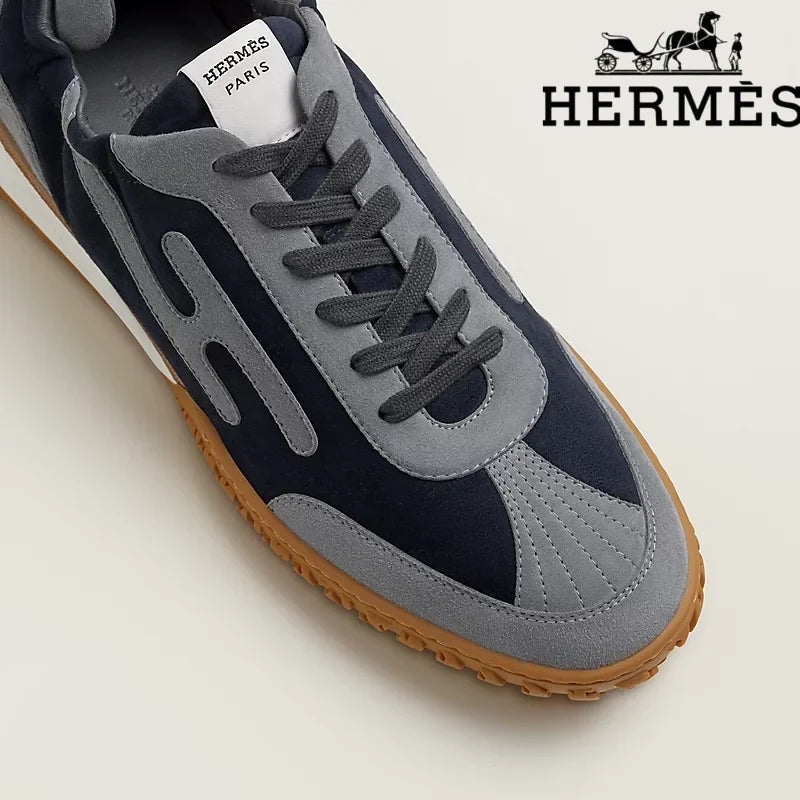 Hermès Jet Sneaker in Navy and Grey