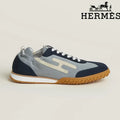 Hermès Jet Sneaker in Navy and Grey Mix
