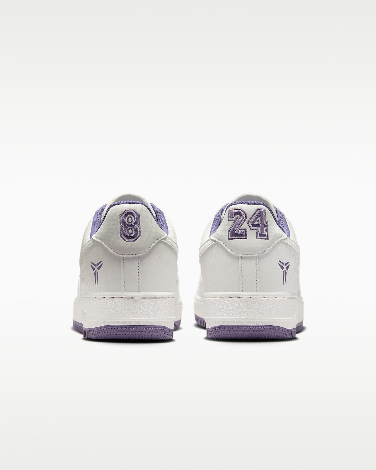 Nike Air Force 1 '07 White Purple Kobe Logo Sneakers mens low top shoes