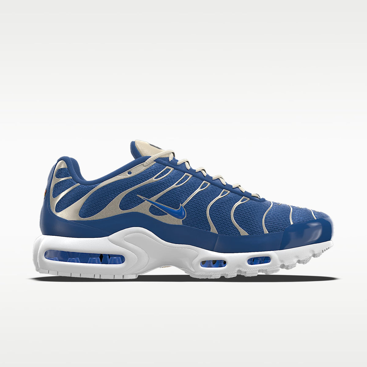 Nike Air Max Plus TN Women's & Men's Sneakers - Royal Blue / Metallic Gold / White