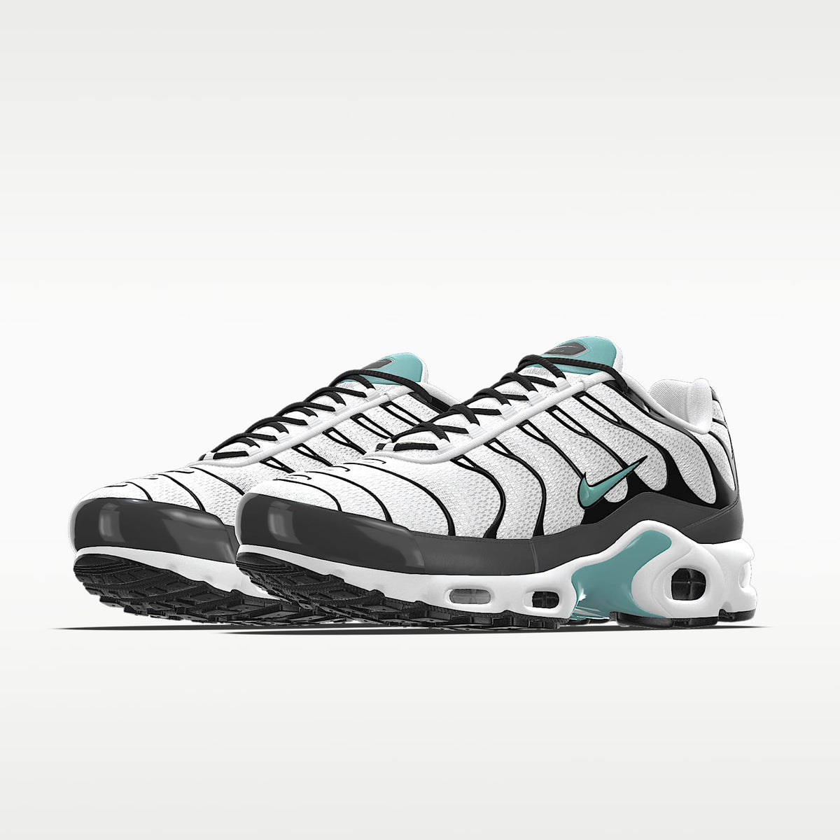 Nike Air Max Plus TN Women's & Men's Sneakers - White / Black / Aqua Blue