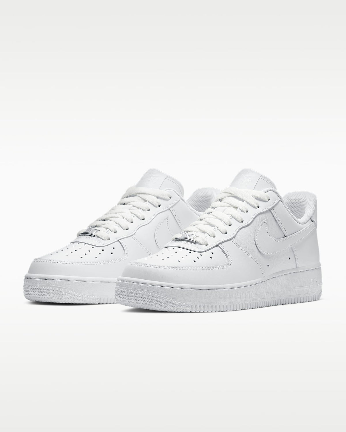 Nike Air Force 1 '07 Triple White Leather Sneakers mens low top shoes