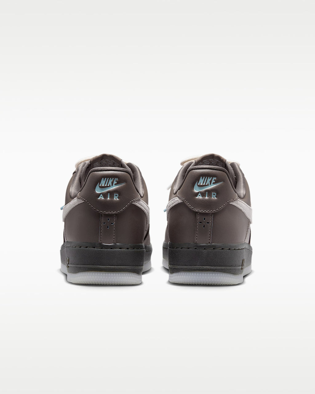 Nike Air Force 1 '07 Dark Brown Grey Suede Multi-Laces Sneakers mens low top shoes