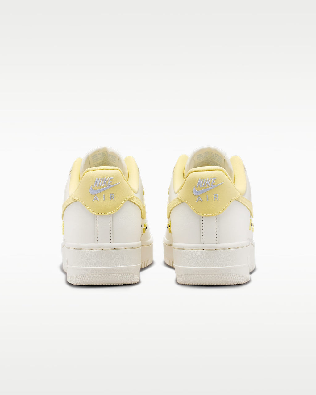 Nike Air Force 1 '07 Cream Yellow Floral Studs Sneakers mens low top shoes