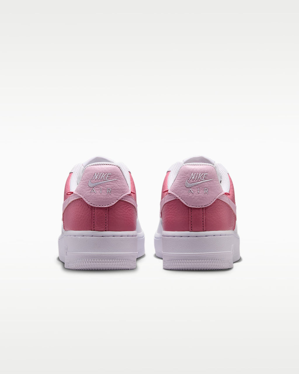 nike mens low top shoes Air Force 1 '07 White Two-Tone Pink Color-Block Sneakers