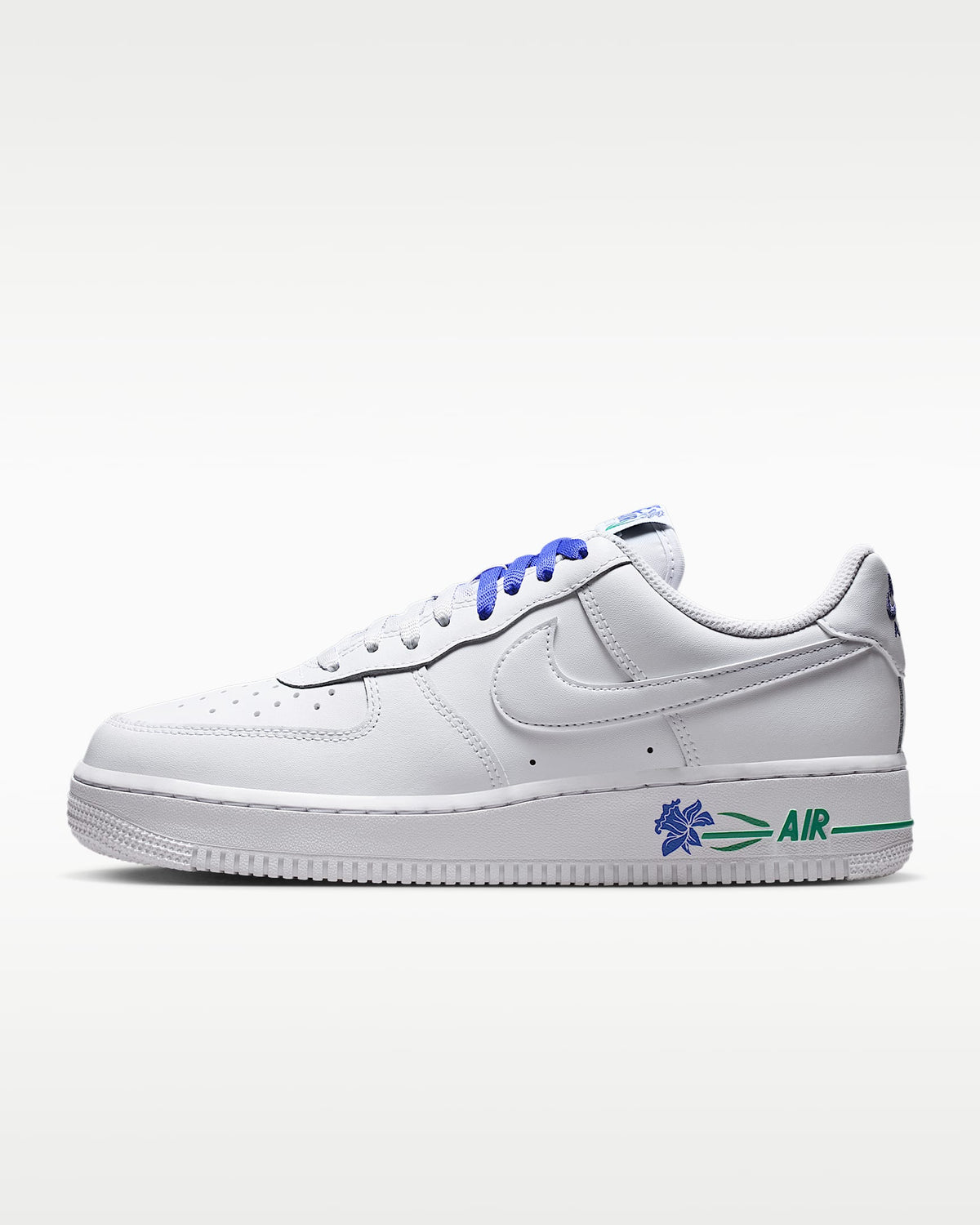 Nike Air Force 1 '07 White Blue Flower Print Sneakers mens low top shoes