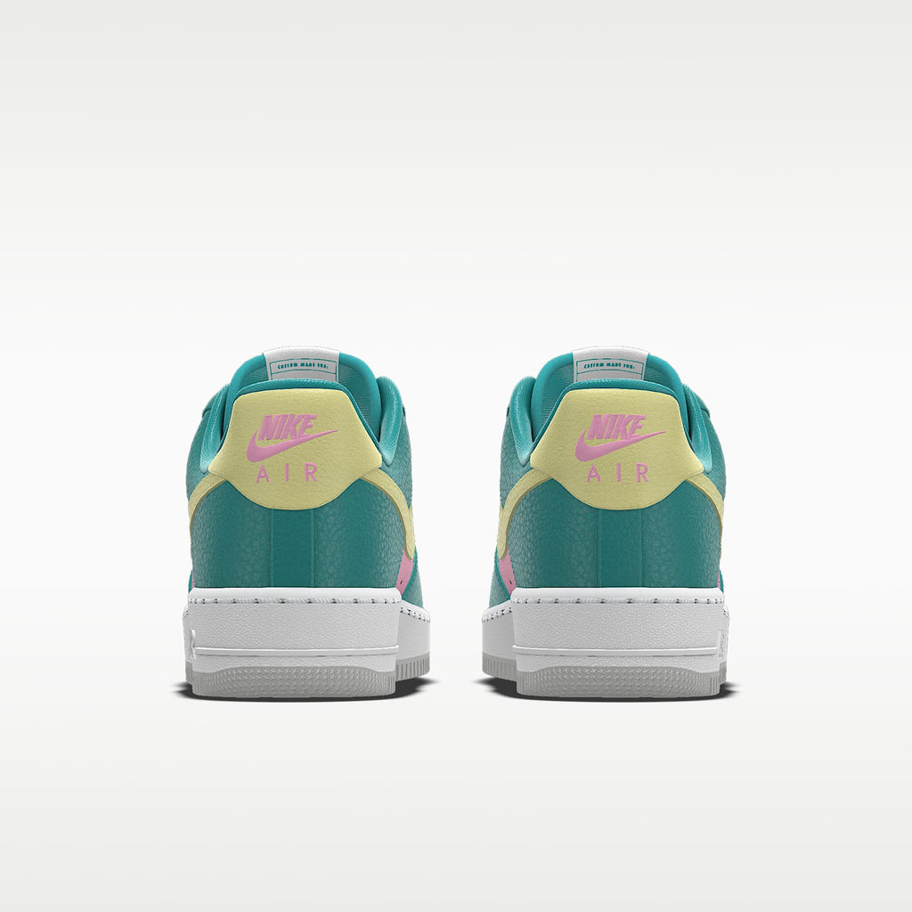 Nike Air Force 1 '07 Teal Pink Pale Yellow Multi-Color Block Sneakers mens low top shoes