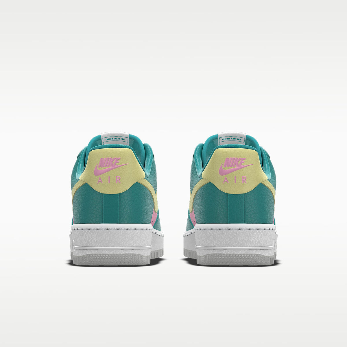 Nike Air Force 1 '07 Teal Pink Pale Yellow Multi-Color Block Sneakers mens low top shoes