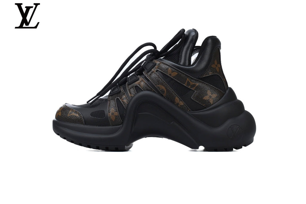Louis Vuitton LV shoes for man  women Archlight Sneaker – Black Monogram