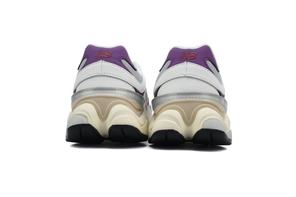 New Balance 9060 Women's & Men's White Purple Cream Chunky Retro Sneakers