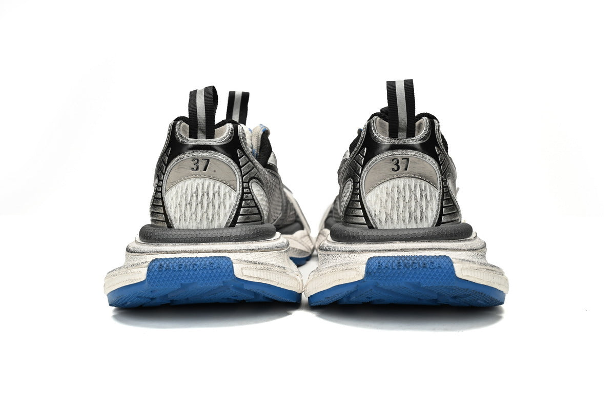 Balenciaga 3XL  men's shoes Track   Sneaker – Low-Top Chunky Sole  balenciaga runners White and blue