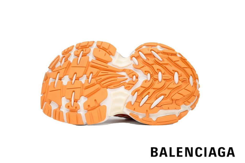 Balenciaga Runner men's shoes  women sneakers – White, Red & Orange