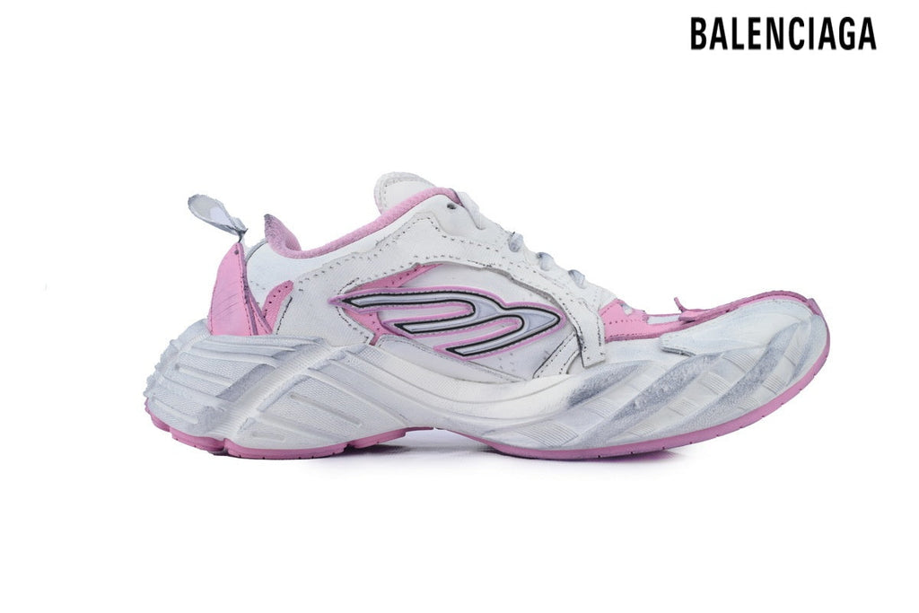 Balenciaga Cargo men's shoes  women sneakers White Pink Distressed