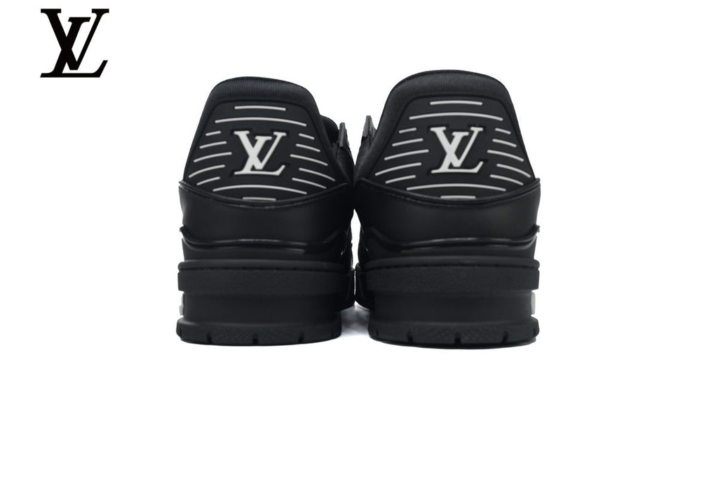 Louis Vuitton Trainer Sneakers – Black Monogram Leather