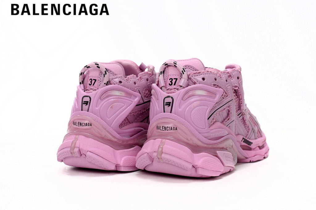 Balenciaga Runner men's shoes  women sneakers— Light Pink