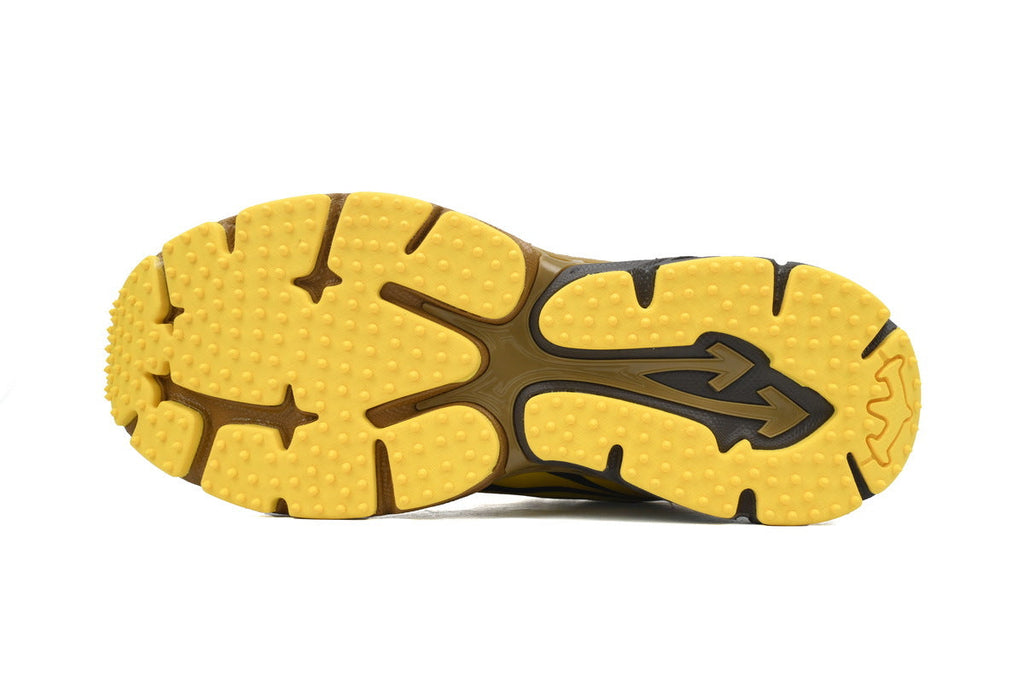 Off-White Be Right Back Women's Men's Shoes | Brown & Yellow Mesh Retro Sneakers