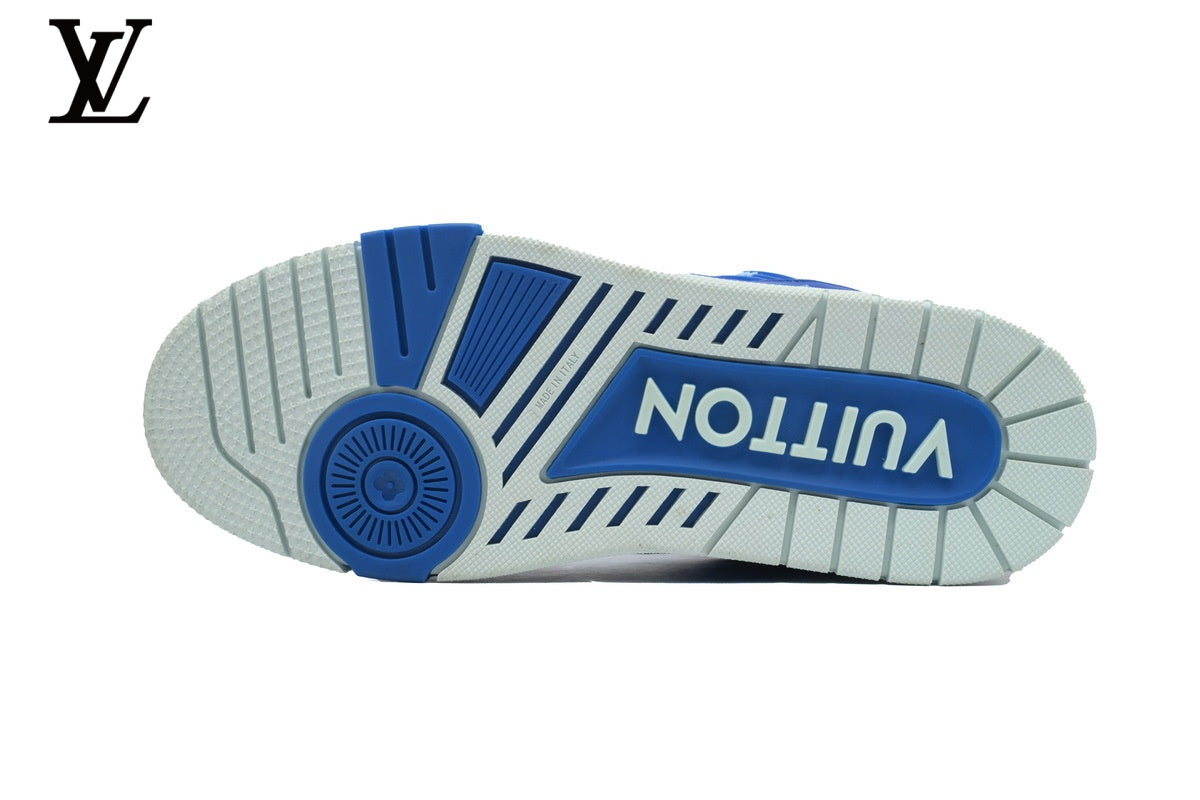 Louis Vuitton Trainer  shoes for man  women Sneaker – Two-Tone Blue Monogram