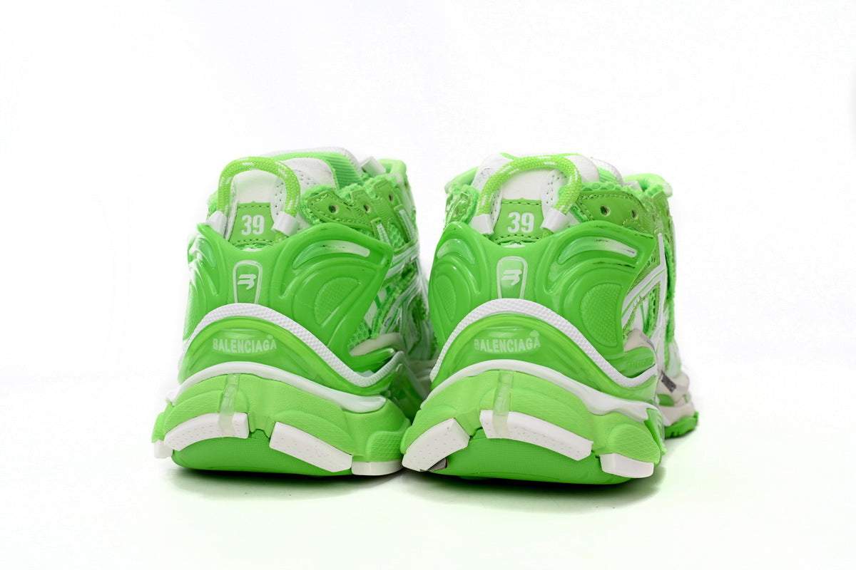 Balenciaga  men's shoes Track Runner Sneaker – Distressed Low-Top   balenciaga runners White-green