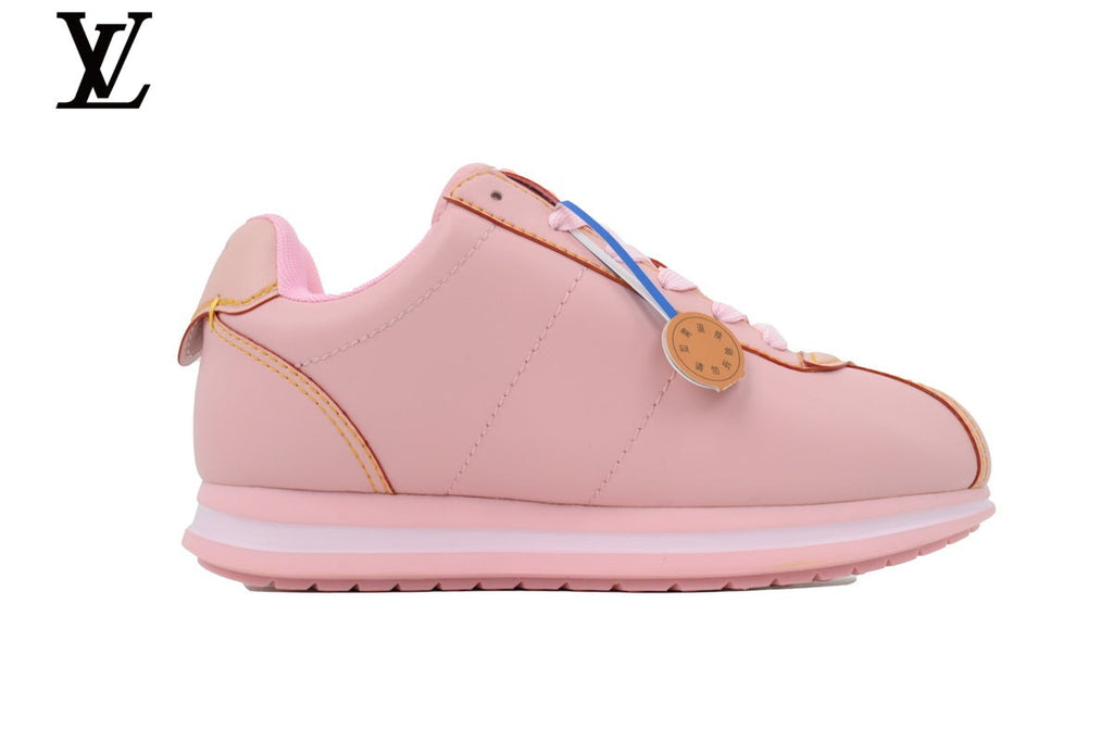 Louis Vuitton Low Top Sneaker in Pink Smooth Leather with Tone-on-Tone Logo