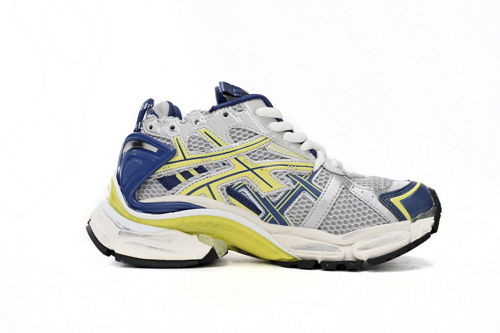 Balenciaga  men's shoes Track Runner Sneaker – Distressed Low-Top  balenciaga runners White and Blue