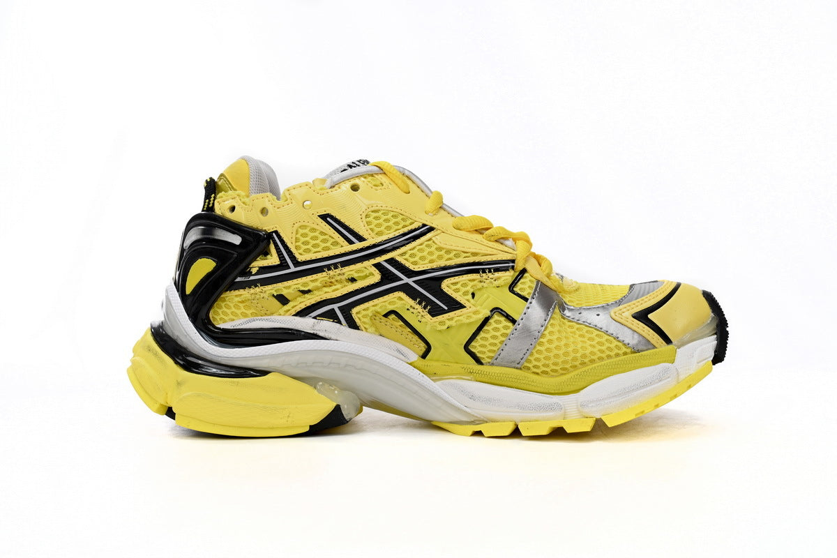 Balenciaga men's shoes Track  Runner Sneaker – Distressed Low-Top  balenciaga runners Yellowish-white