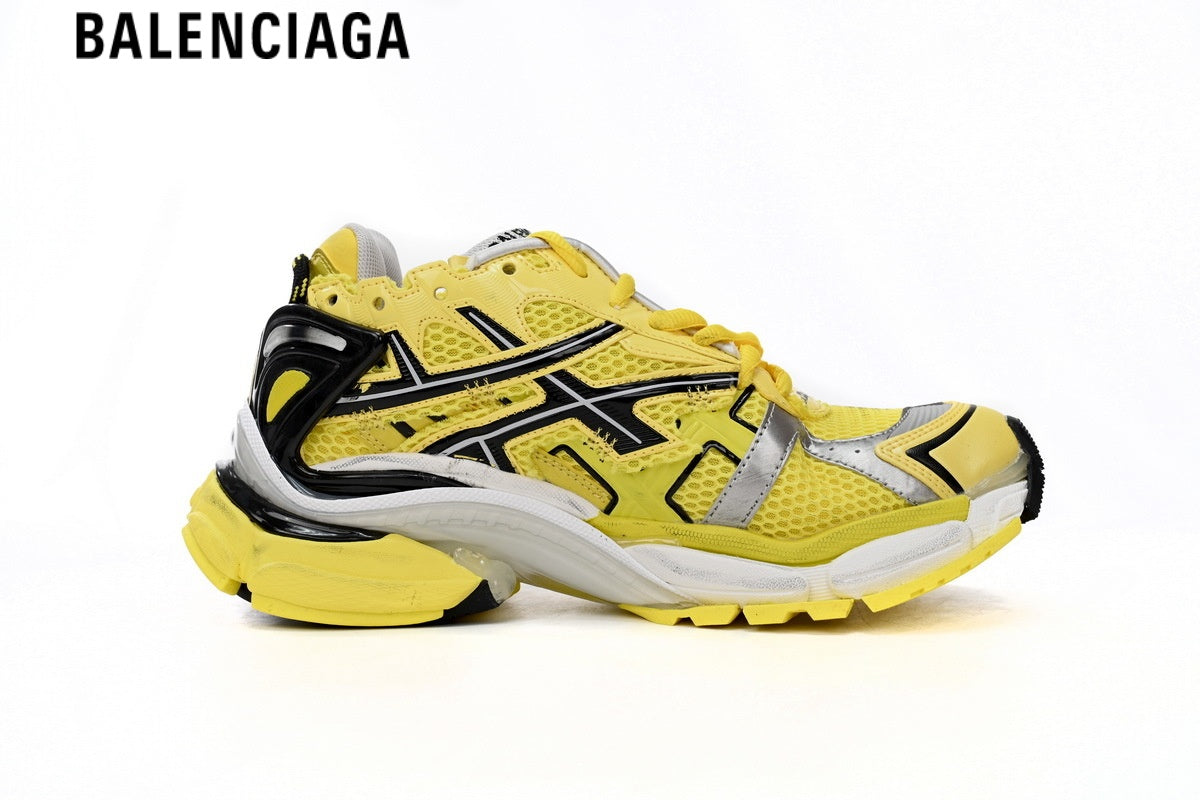 Balenciaga Runner Sneaker — Yellow Mesh & Black Synthetic Overlays