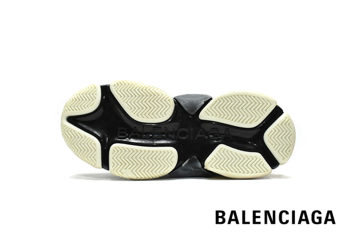 Balenciaga Triple S men's shoes  women sneakers – Grey & Yellow