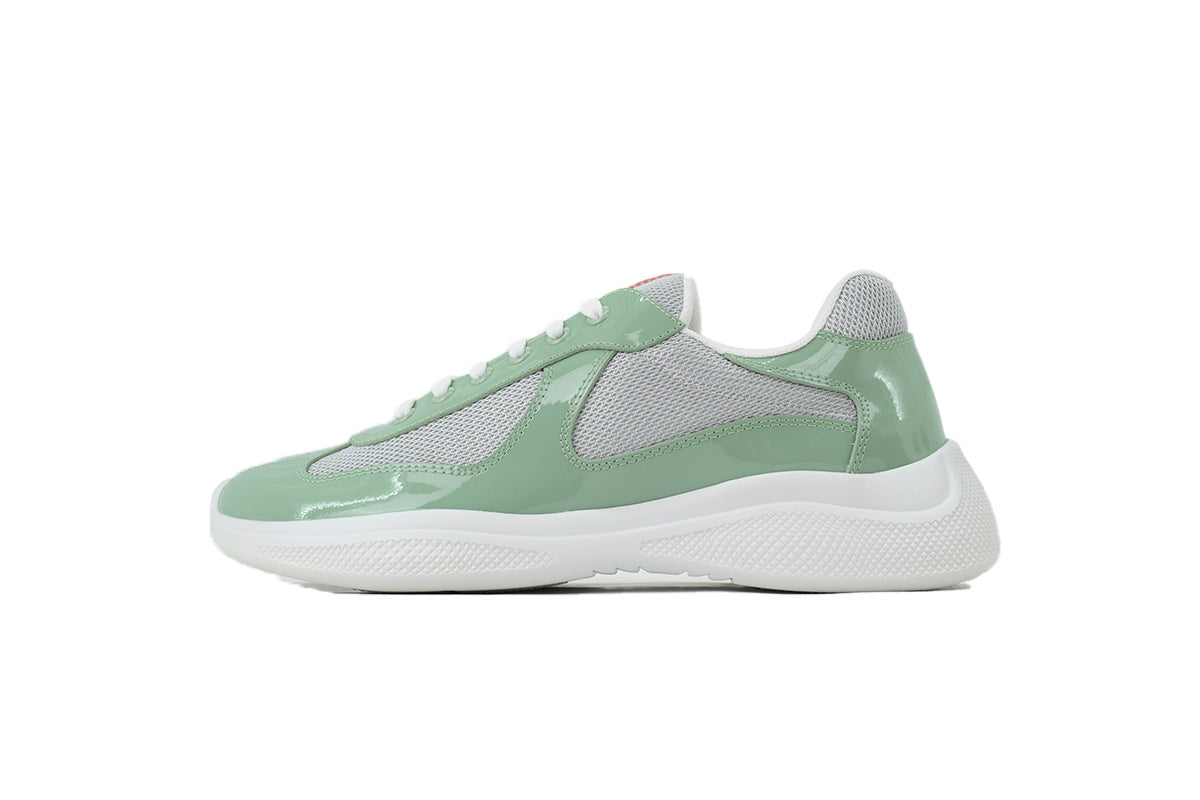 Prada America's Cup Sneakers  slip ons womens  prada designer mens shoes Light grey-green