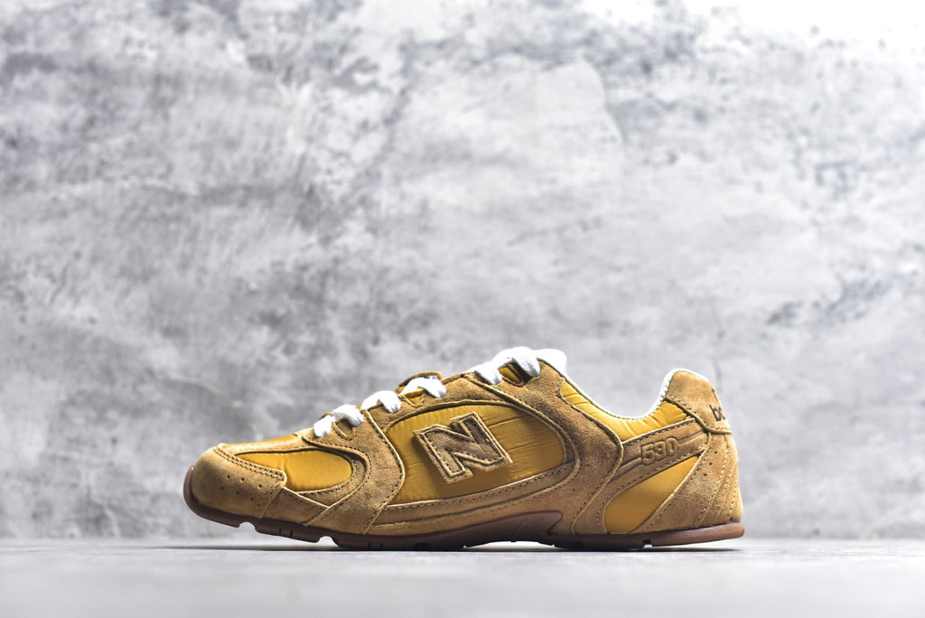 New Balance 530 Women's & Men's Mustard Yellow & Brown Low-Profile Retro Sneakers