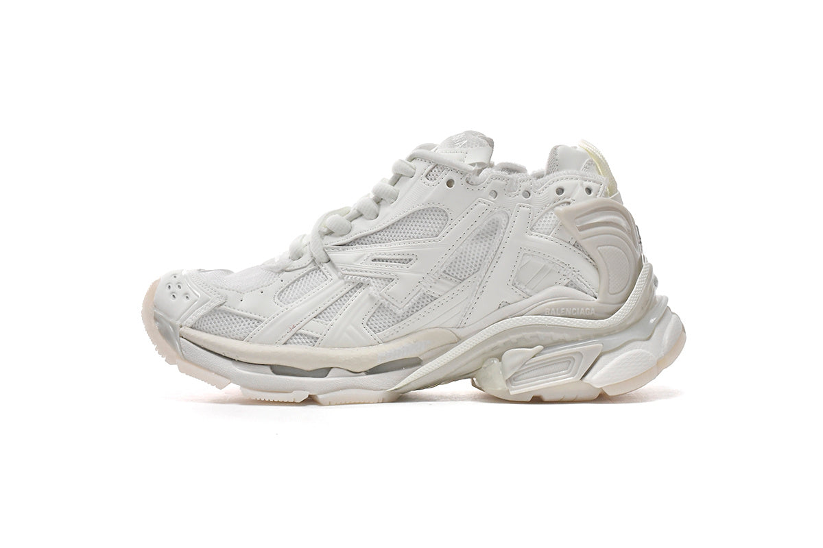 Balenciaga men's shoes Track Runner Sneaker – Distressed Low-Top balenciaga runners  White
