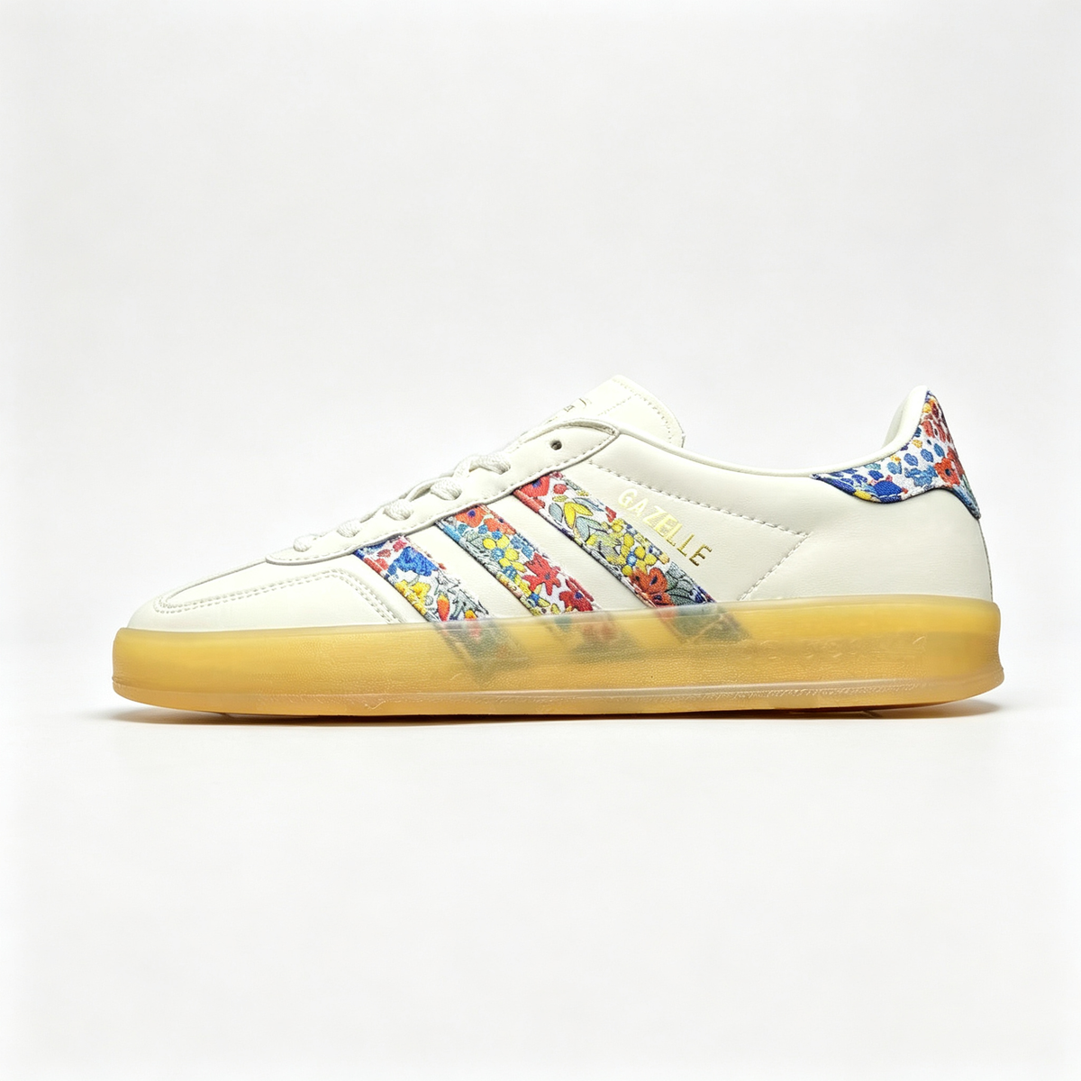 adidas samba  women's shoes  men's samba sneakers adidas samba Off-White Floral Print / Gum