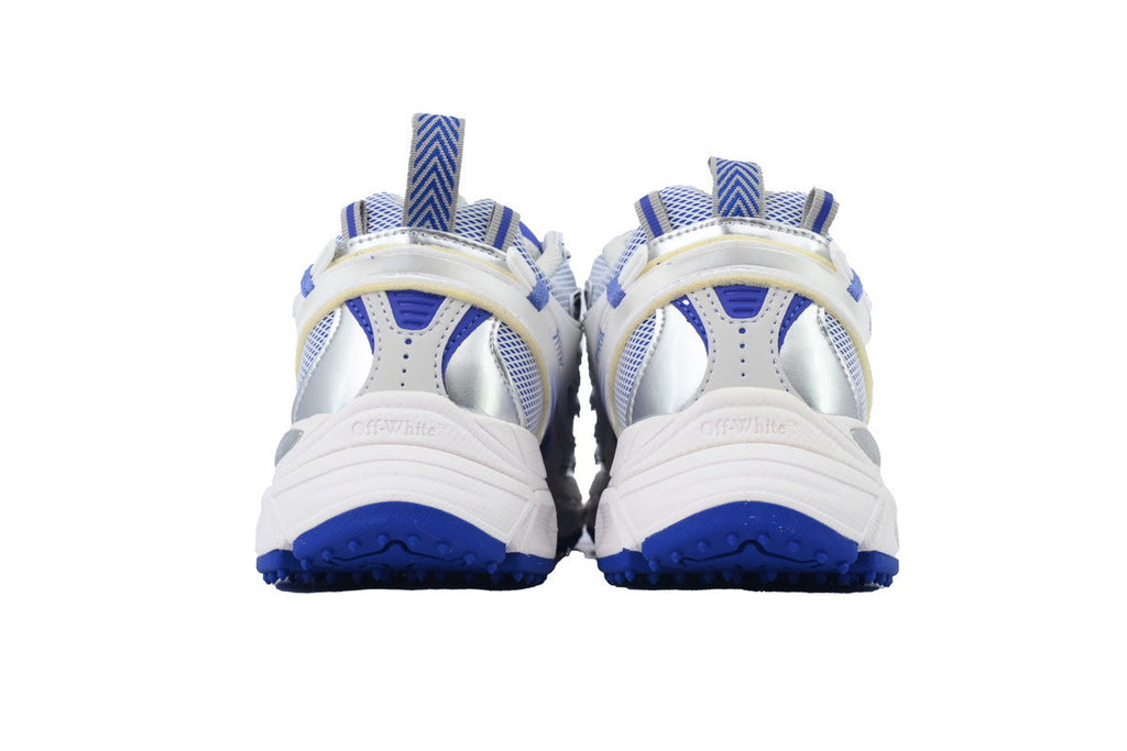 Off-White Be Right Back Women's Men's Shoes | White & Royal Blue Mesh Retro Sneakers