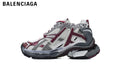 Balenciaga Runner men's shoes  women sneakers— White / Burgundy / Grey