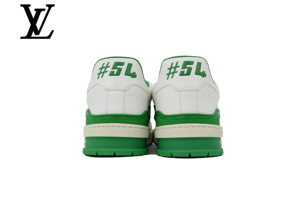 Louis Vuitton Trainer shoes for man  women Sneakers - White and Green