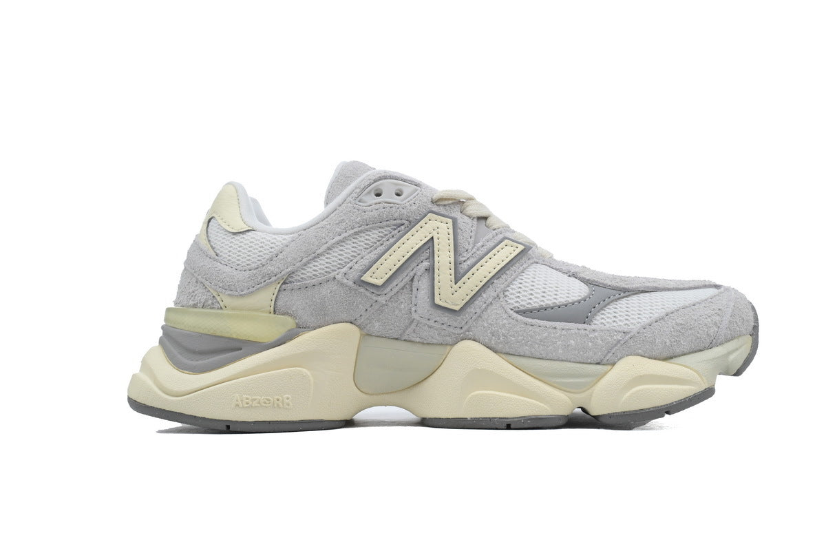New Balance 9060 Women's & Men's Grey Cream Chunky Retro Sneakers