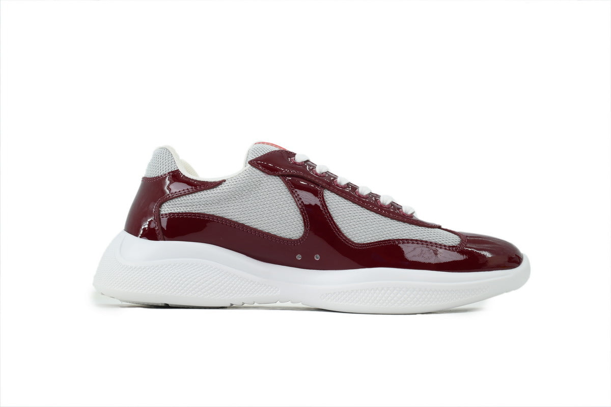 Prada America's Cup Sneakers  slip ons womens  prada designer mens shoes Greyish-brownish-red