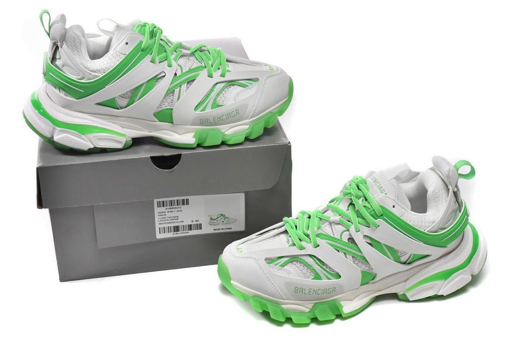 Balenciaga men's shoes Track Sneaker  balenciaga runners White-green
