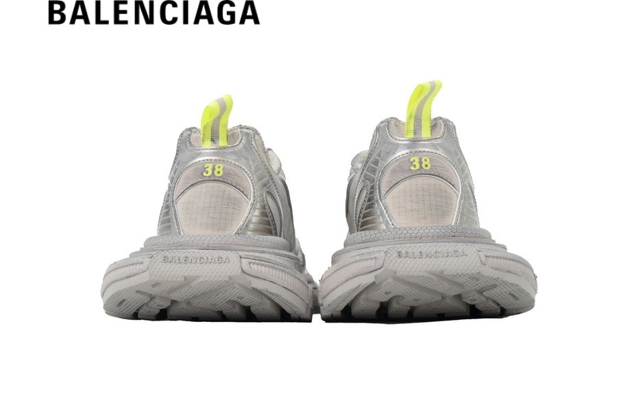 Balenciaga Runner Sneakers in Silver and Neon Yellow