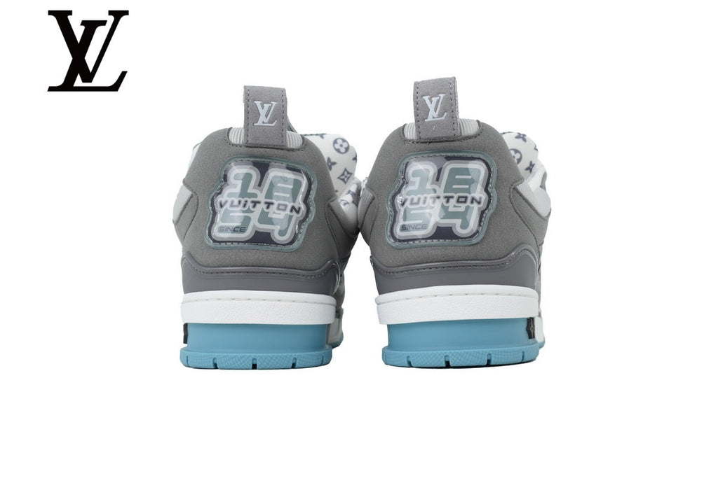 Louis Vuitton shoes for man  women Skate Sneakers - Grey and Light Blue
