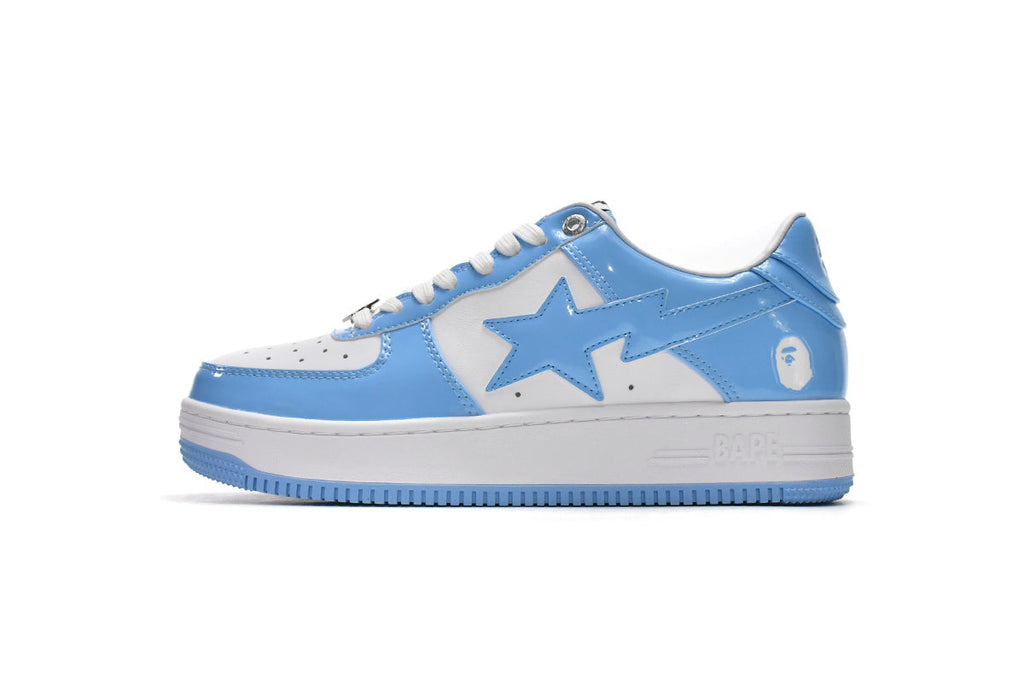 A BATHING APE BAPE STA Light Blue & White Sneakers | Women's & Men's Skate-Inspired Shoes