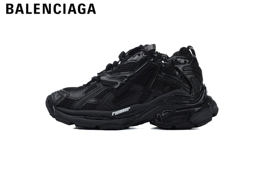 Balenciaga Runner men's shoes  women sneakers — Full Black