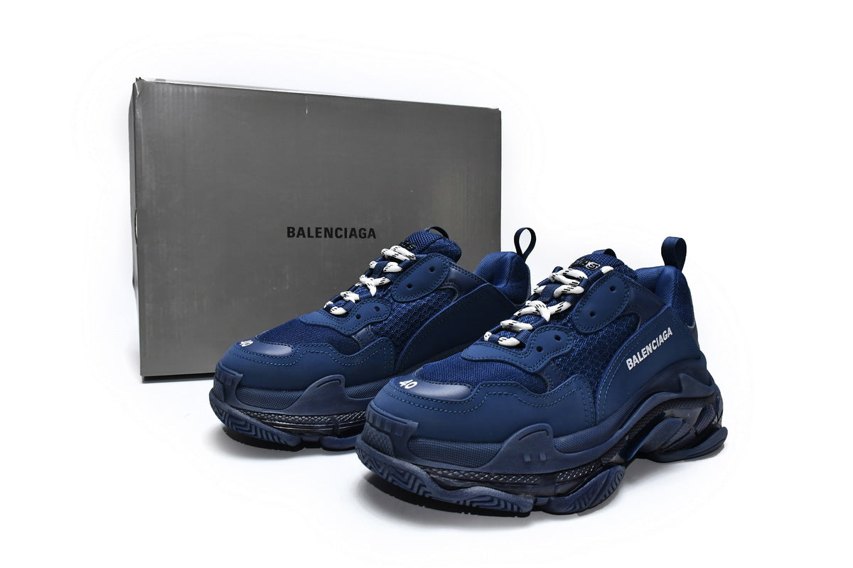 Balenciaga  men's shoes Track Triple S Clear Sole Sneakers  balenciaga runners  Dark blue