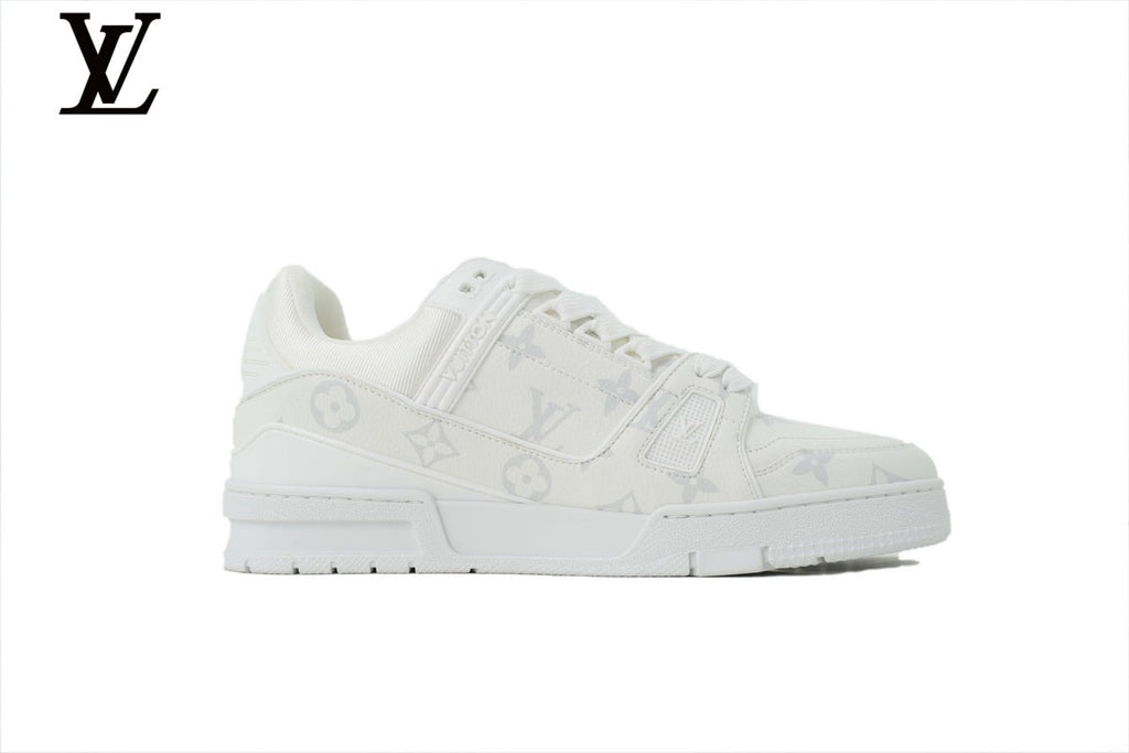Louis Vuitton Trainer  shoes for man  women Sneaker – White Monogram