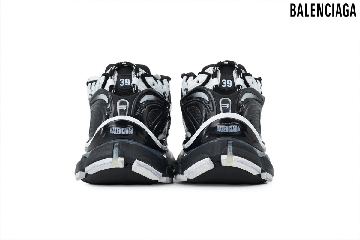 Balenciaga Runner men's shoes  women sneakers – White & Black (Premium)
