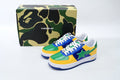 A BATHING APE BAPE STA Yellow, Blue & Green Sneakers | Women's & Men's Skate-Inspired Shoes